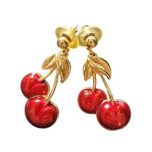 Adorable Vintage Cherry Earrings